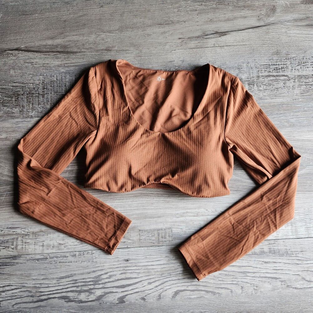 (M) Offline by Aerie Real Me long sleeve crop top